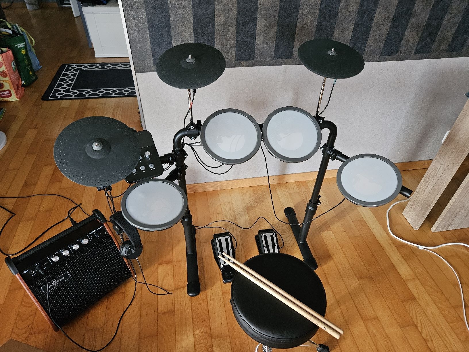 Vision Drum E-Drumset Compact Digital Drum Kit + Verstärker (Neu ...