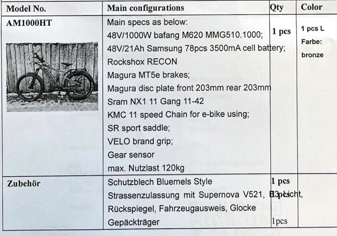 Frey Biciclette: Frey HT1000 Ebike mit 1000W Bafang Motor – Usato da Zürich venduto da felixboewing 2