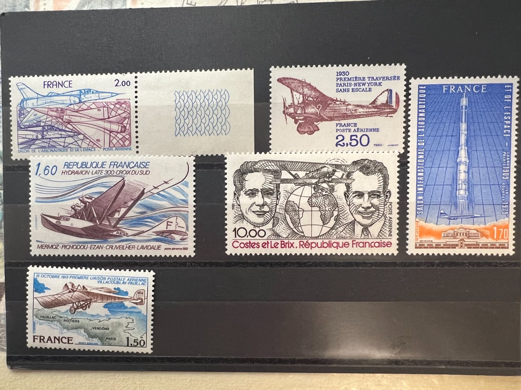 Tous les timbres: 6 poste aerienne neufs** 1978-1982 – Neuf avec emballage d'origine à Lausanne par ffhoud
