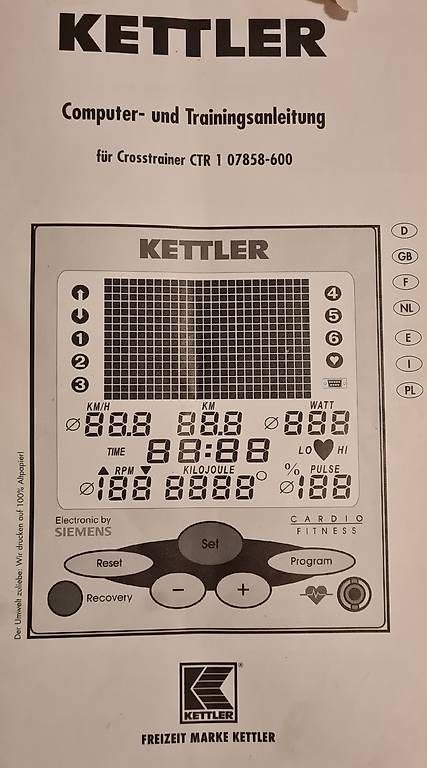 Kettler Hometrainer: Kettler Cross-Trainer Ergometer – Gebraucht aus Unterseen von Winterfrust 3