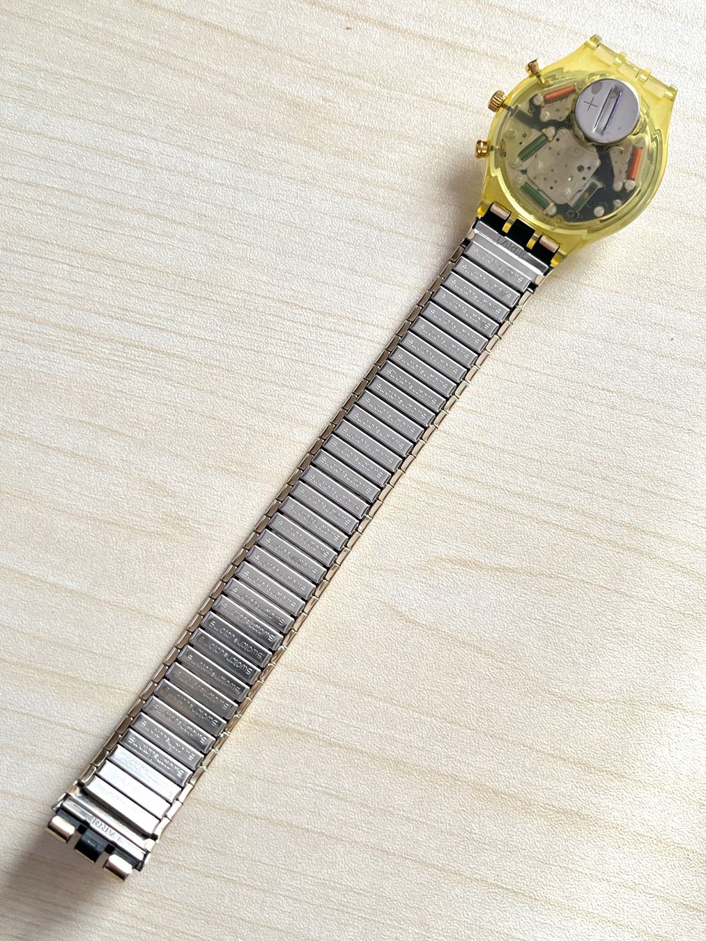 Swatch Orologi: Swatch Chronograph Uhr Goldig-Gelb – Usato da Grenchen venduto da chththl 7