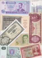 Lot - 36 Stück alte Banknoten, ganze Welt.