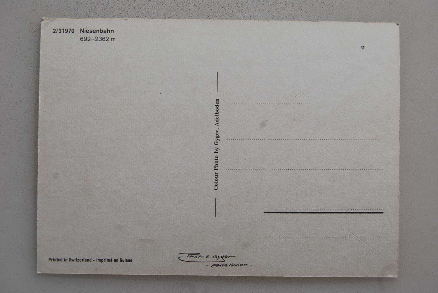 Cartoline postali: AK Niesenbahn – Usato da Rüfenacht BE venduto da Toro06 1