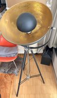Stehlampe Studio Design Gold Schwarz Metall Stativ