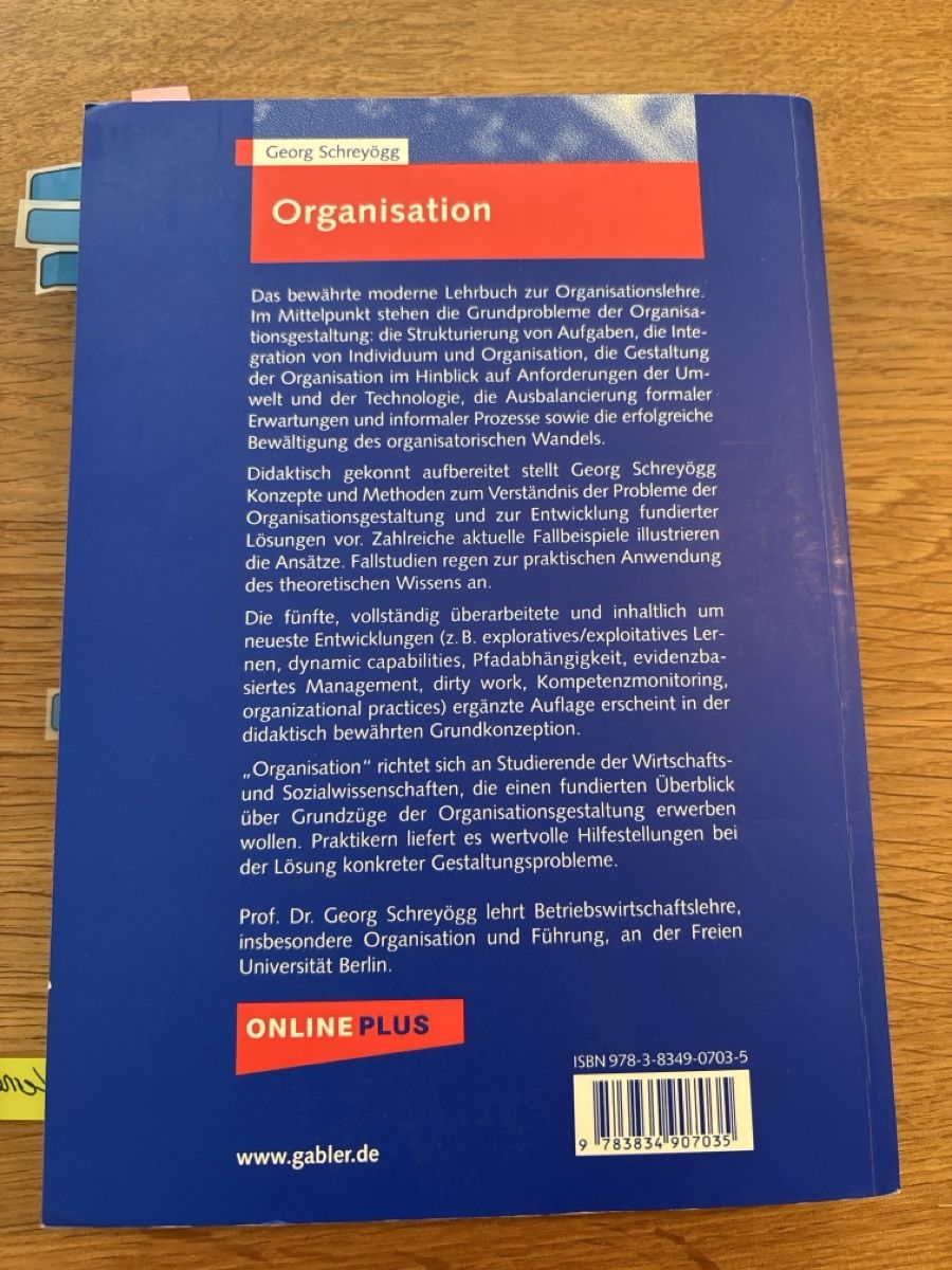 Libri: Buch Organisation – Usato da Muhen venduto da Claudi1985 1