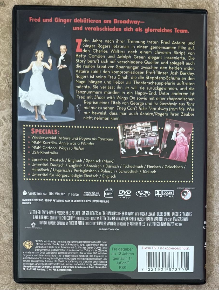 Tutti i DVDs: DER TÄNZER VOM BROADWAY  – Nuovo (secondo la descrizione) da Dietikon venduto da AndreaSch01 1