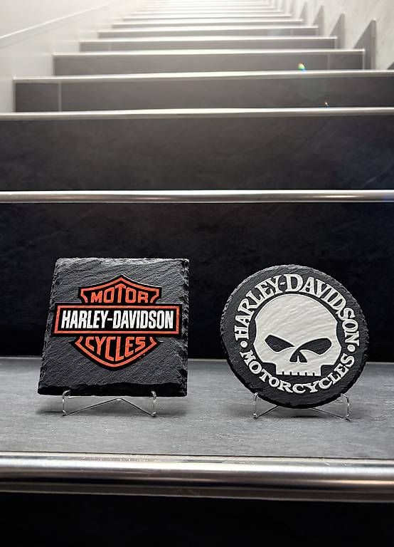 Sottobicchieri: Schieferuntersetzer "Harley Davidson" – Usato da Rickenbach ZH venduto da Pumba_500