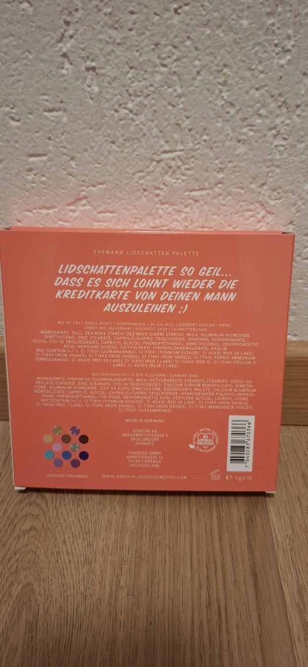 Make-up: Raffa's Plastic EHEMANN Lidschatten Palette, Neu – Nuovo e nell'imballaggio originale da Dietikon venduto da Miakitty 1