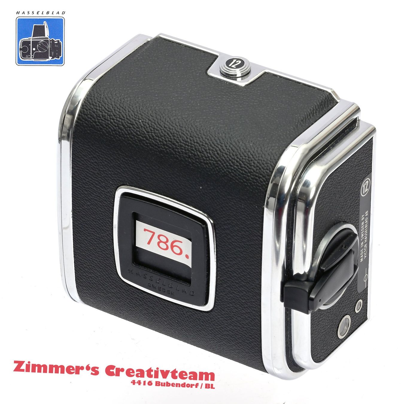 Hasselblad Fotocamera: Hasselblad Kassette A12 6/6cm 120, chrom – Usato da Bubendorf venduto da zimmers_creativteam