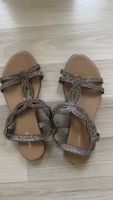 Damensandalen Graceland Gesteppte Riemen Silber Grösse 40