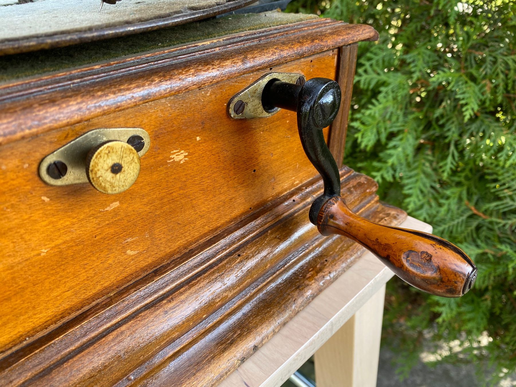 Giradischi: sehr seltenes antikes Grammophone / Phonograph – Usato da Feldbach venduto da Olive1 6