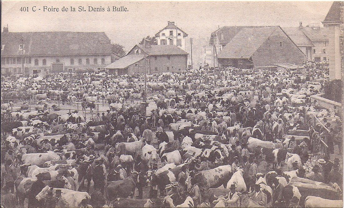 Cartoline postali: BULLE, foire de la St. Denis – Usato da Les Verrières venduto da Scampi0