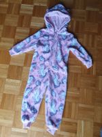 Kinder Einhorn Jumpsuit aus Kuschelvlies Gr. 104