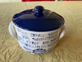 Contenitore in ceramica biancoblu (Rimini)
