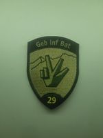 BADGE ECUSSON MILITAIRE SUISSE GEB INF BAT 29