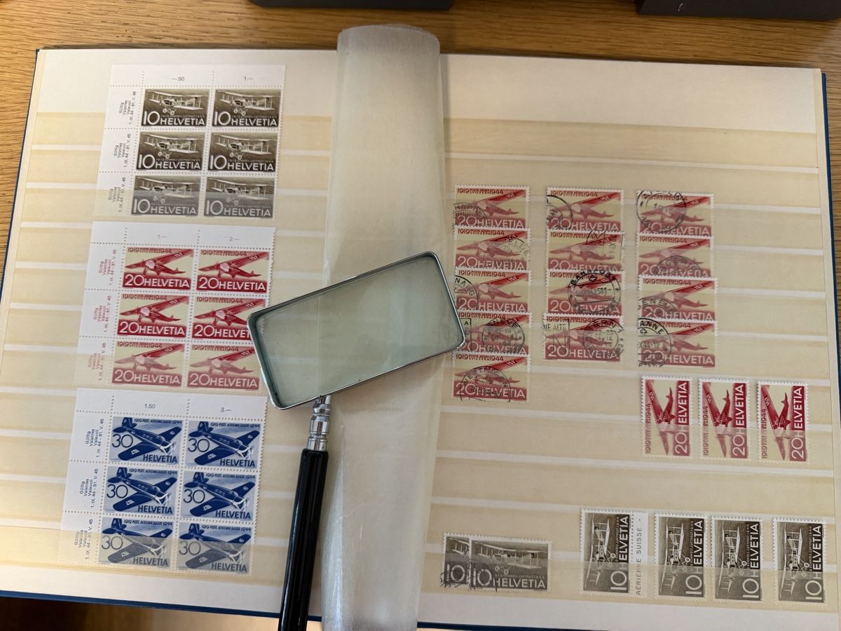 Alle Briefmarken: Album mit Flugpost Sammlung Schweiz – Gebraucht aus Murgenthal von Tina_4055 4