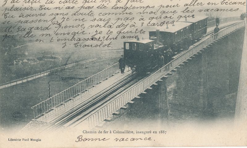 Cartoline postali: Chem.de fer Cremaillere + 1904 – Usato da Emmenbrücke venduto da teestube