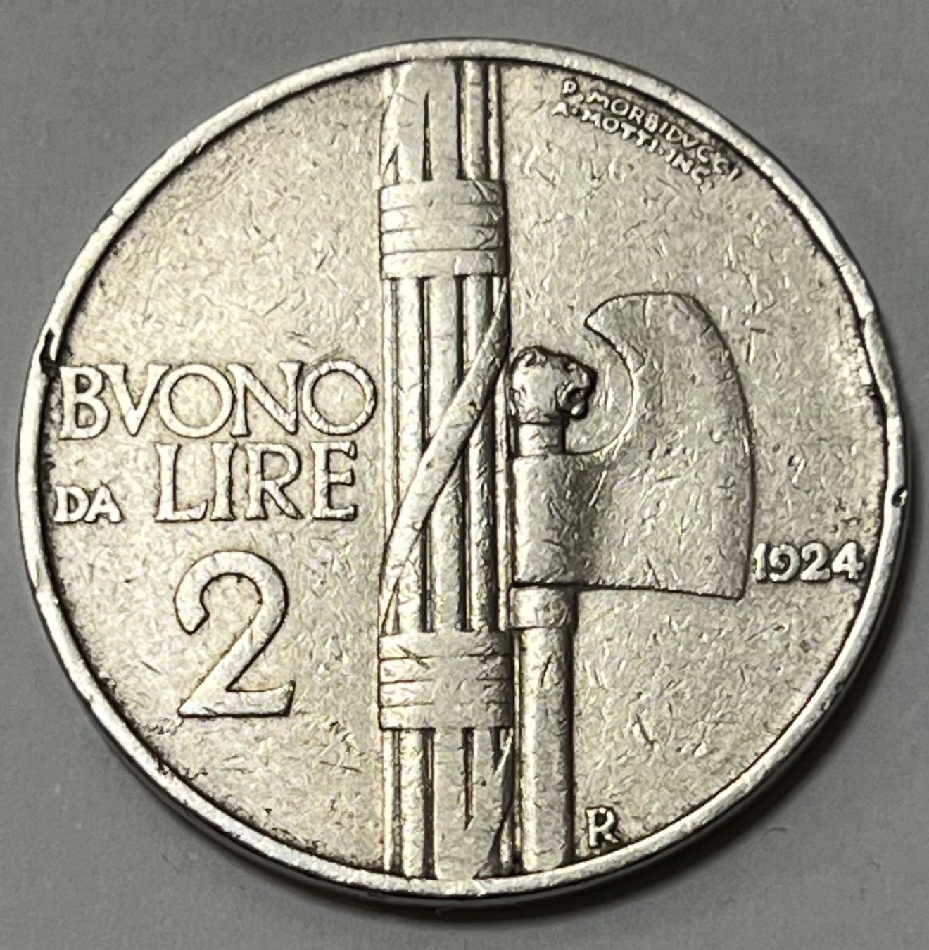 Tutti le monete: 2 Lire - Victor Emmanuel III - 1924 – Usato da Dietikon venduto da Numis8953 1