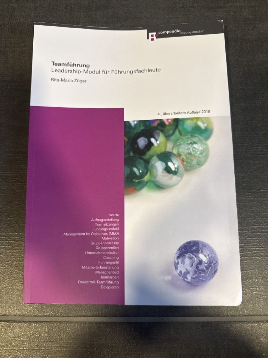 Libri: Teamführung, Züger, 4. Auflage – Usato da Brunnen venduto da Linda234