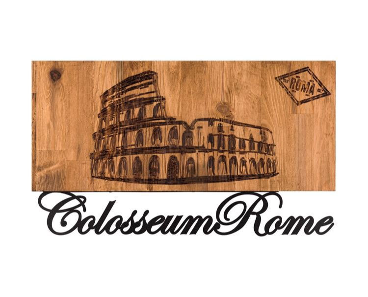 Poster & Bilder: Holzbild mit Motiv Coloseum Rome – Gebraucht aus Klosters von tin_k7qd