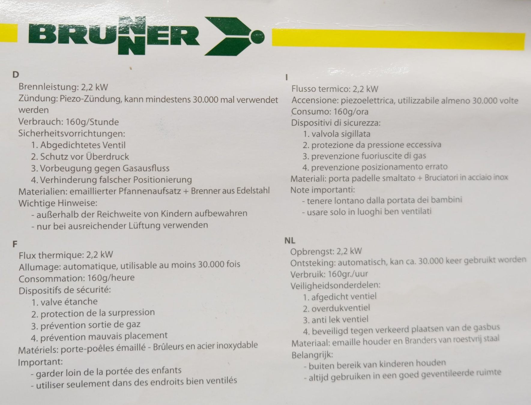 Cucine: Brunner Kartuschen Gaskocher, Camping, mit Koffer, NEU – Nuovo (secondo la descrizione) da Zürich venduto da Melody2000 6