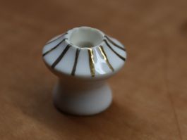 Möbelgriff / Möbelknopf / Biedermeier Porzellanknopf