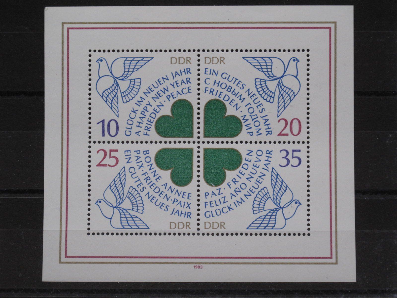 Tutti i francobolli: DDR 1983 Neujahr  Block 75 ** – Usato da Wil SG venduto da fva01