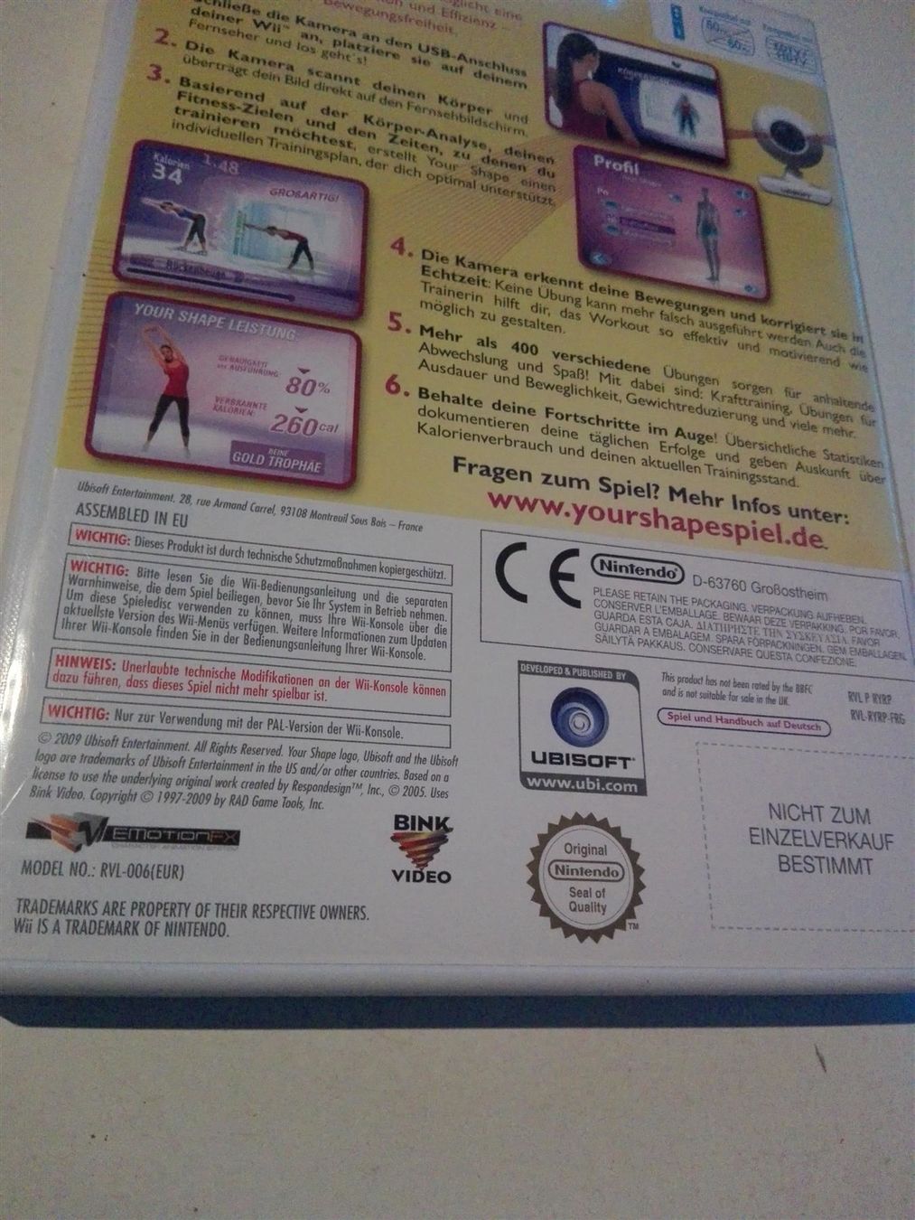 Nintendo Giochi: Your Shape  (Wii)            -ohne Cam- – Usato da St. Gallen venduto da elk2020 3
