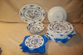 Assiettes bleu