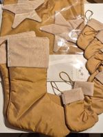 10 teiliges DEKO Weihnachtsstoff-SET zum befüllen