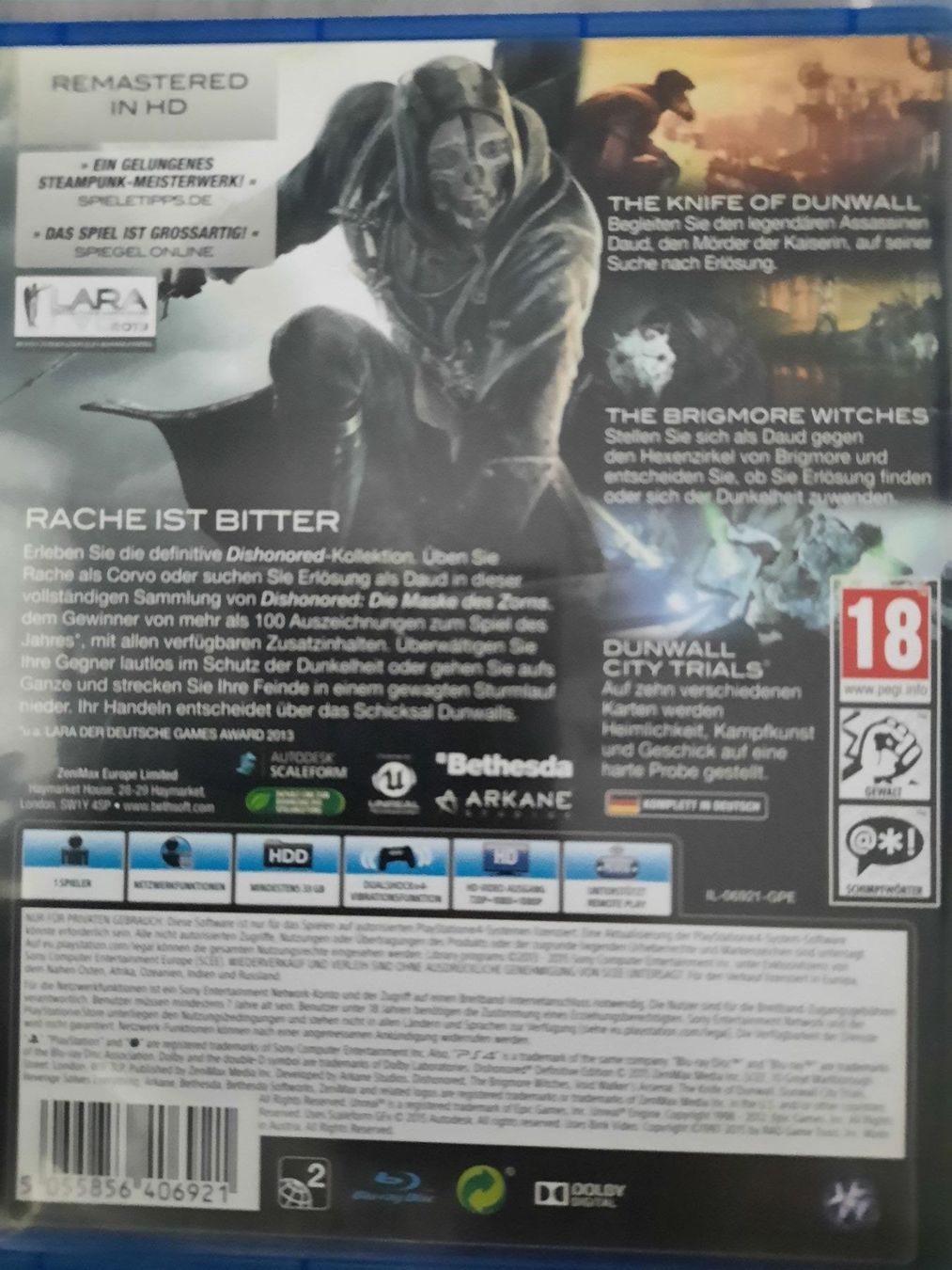 Sony Giochi: PS4 Dishonored Definitive Edition, ab 18 – Usato da Eiken venduto da Lashar 1