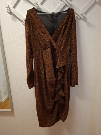 Shein Curve Kleid glitzernd braun Grösse 1XL Zustand neu