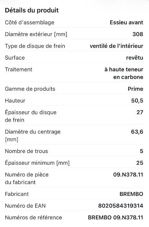 Tutti pezzi di ricambio auto: Disques de freins Tesla modèle 3 – Usato da Grand-Lancy venduto da Limane 3