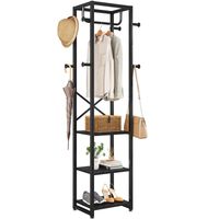 Garderobenständer mit 3 Ablagen, Garderobe, Kleiderständer