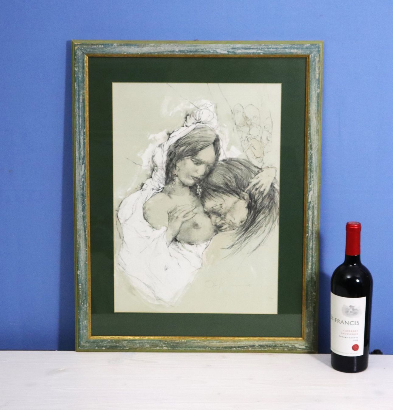 Arts picturaux & lithographies: Otto Bachmann 1915-1996, Lithographie, "Loth mit Tochter" – D'occasion à Zug par Kunst-Fundgrube