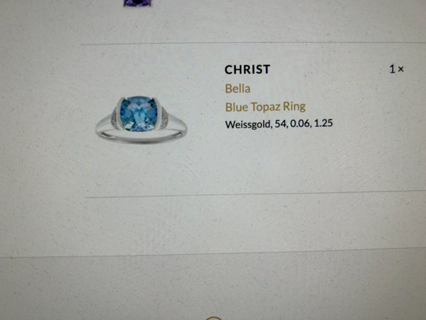 Christ Ringe: CHRIST Bella 18K WG Blautopas Ring 54 – Neu (gemäss Beschreibung) aus Itingen von bra_c7hw 9