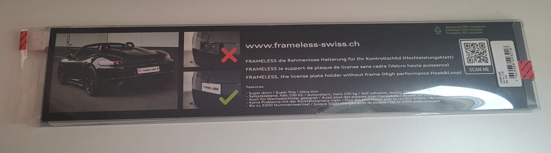 Tutti pezzi di ricambio auto: Framless: Rahmenloser Autonummerhalter Neu – Nuovo (secondo la descrizione) da Zürich venduto da abe_2tvs 1