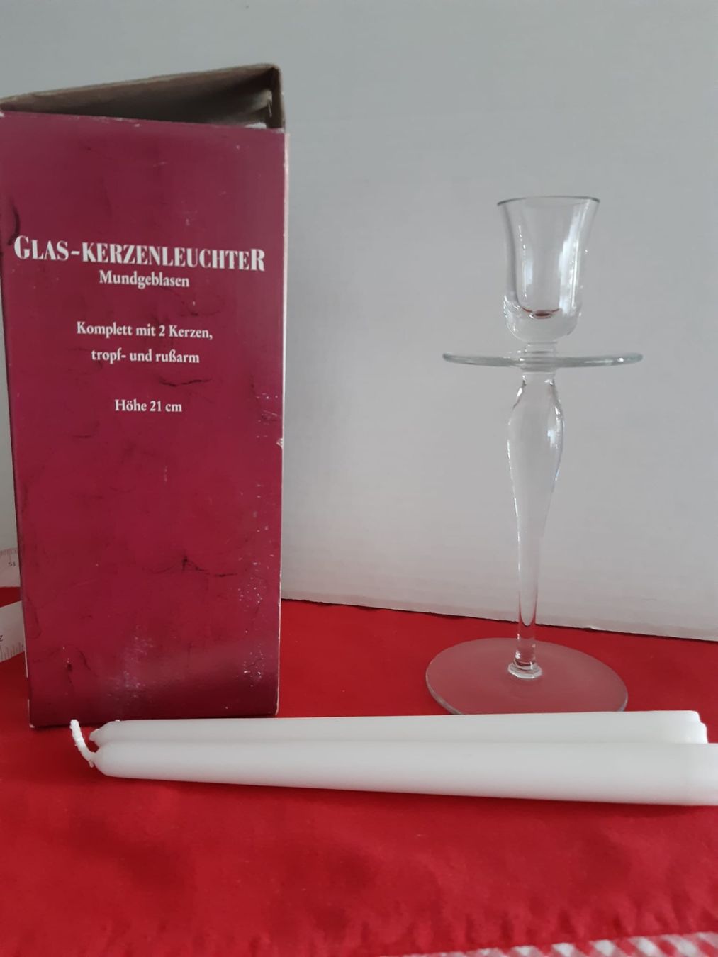 Portacandele: Glas Kerzenleuchter Mundgeblasen – Usato da Luzern venduto da Sontru 2