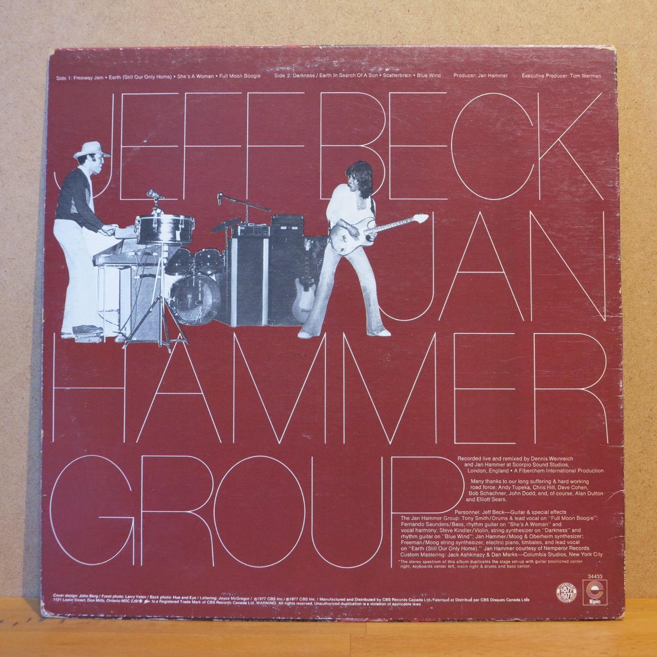 Dischi in vinile: Jeff Beck - With the Jan Hammer Group Live / LP 1977 – Usato da Zürich venduto da Naim60 1