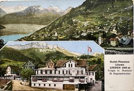 Alte AK Hotel-Pension Löwen Amden SG. Tel. Nr. 16