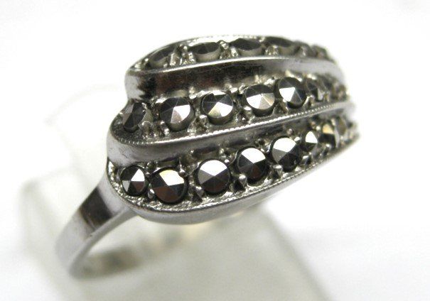 Anelli: Vintage Ring Silber 835 Markasiten Gr. 57 – Usato da Ermatingen venduto da Decovin