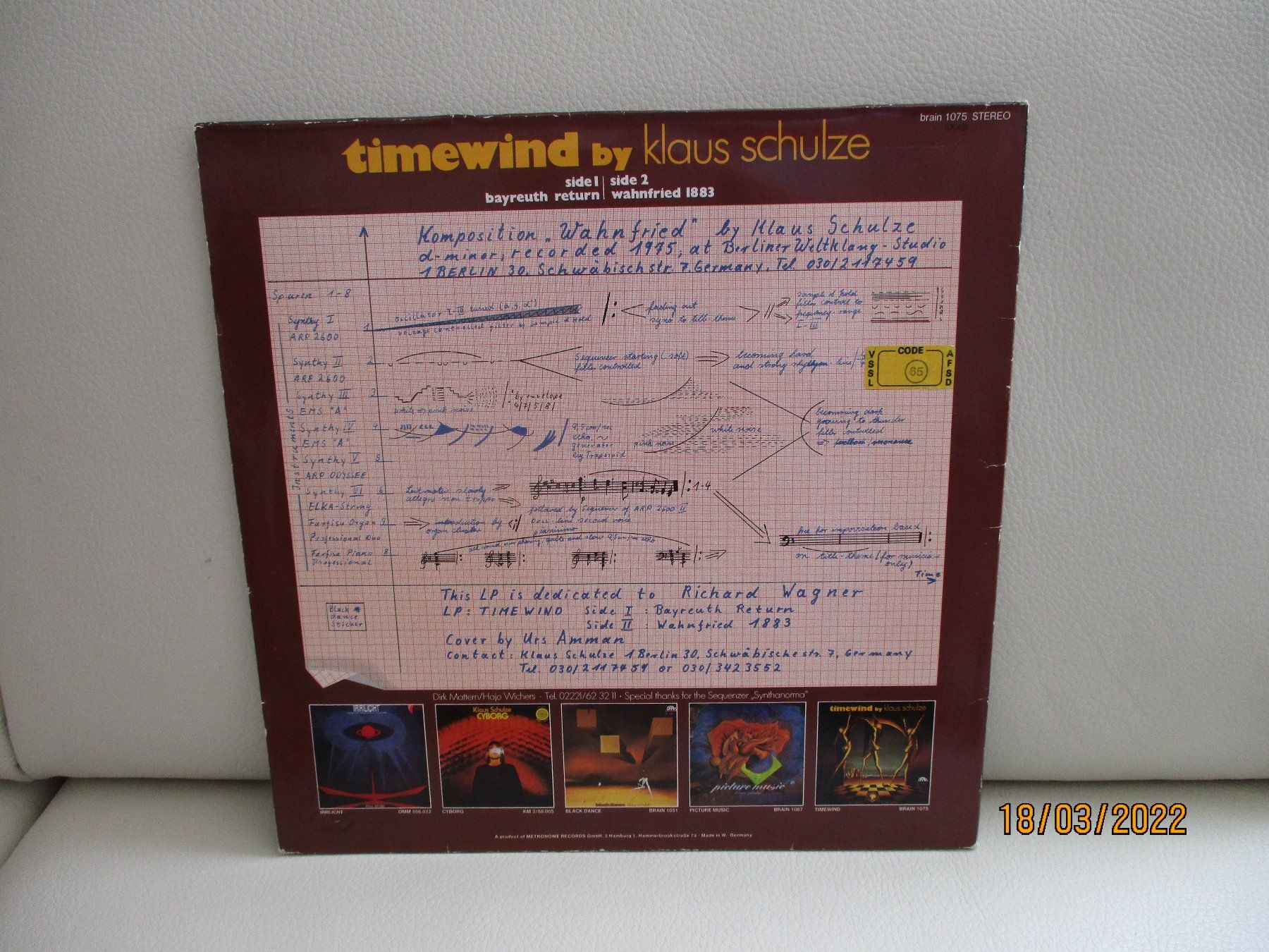 Dischi in vinile: Klaus Schulze – Timewind – Usato da Liestal venduto da Disc-Point 2