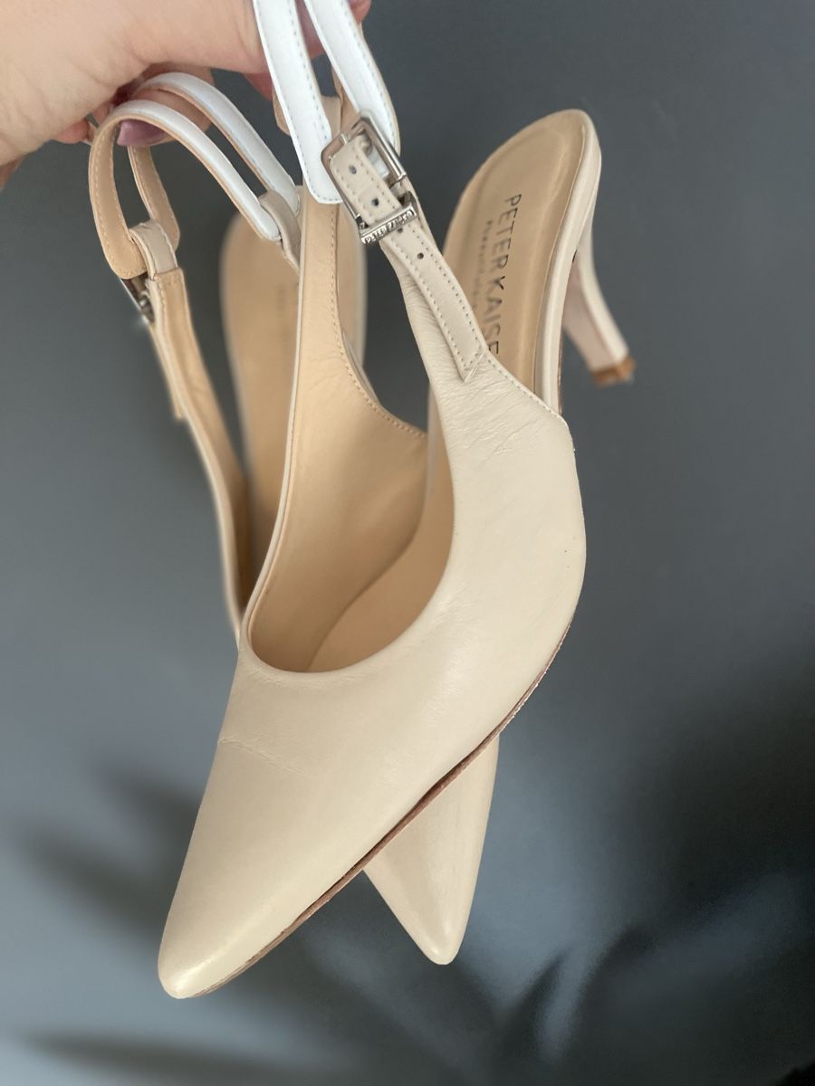 Kaiser Scarpe da donna: Peter Kaiser Slingpumps, 36 1/2, Beige Leder – Usato da Bronschhofen venduto da Ratz2 1