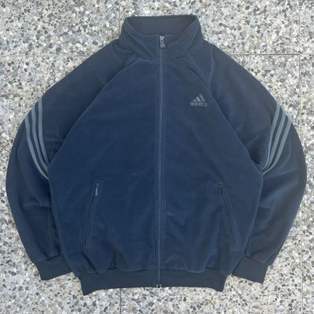 Vintage Adidas velour track jacket blue