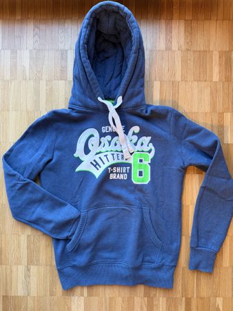 Superdry Osaka Kapuzenpullover Hoodie, Gr. M, Blau - Top!