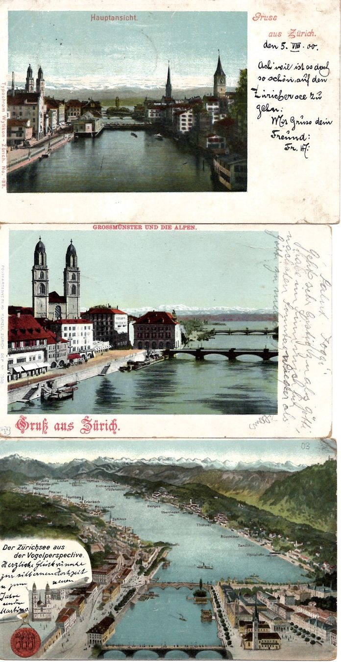 Cartoline postali: AK Zürich coloriert – Usato da Brunnadern venduto da eichmann.anton 2