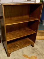 Holz-Bücherregal mit 3 Böden, Nussbaum furniert