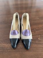 Brunate- Frühlings-Pumps, Gr. 37,5Schwarz/Beige, Top!