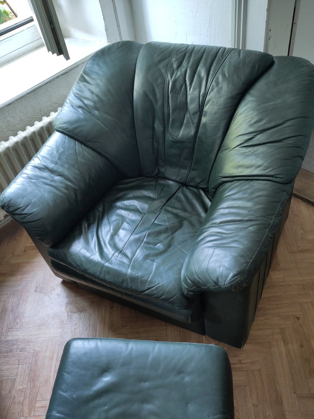 Fauteuils: Sofasessel - Set aus grünem Leder – D'occasion à Bern par Gnomlihans 2