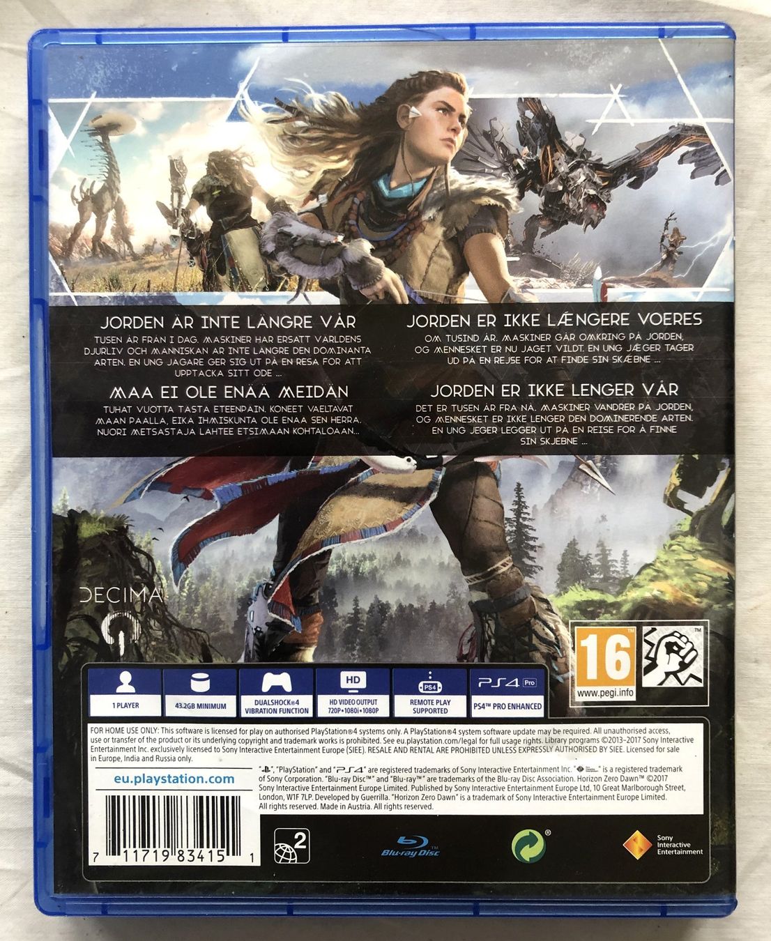 Giochi: PS4 - HORIZON: Zero Dawn [Scandinavian Edition] – Usato da Schaffhausen venduto da durruti 2